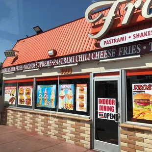 Menu on the windows outside, nice.