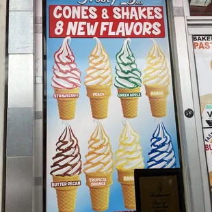 Soft serve menu