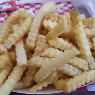 Fries were hot and fresh.
