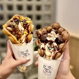 Mango Puffle and Chocolate Puffle