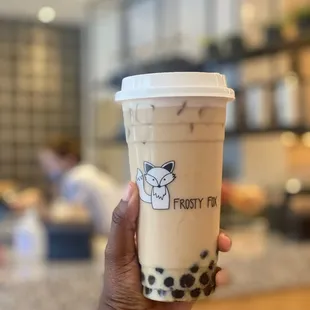 Hong Kong milk tea with boba
