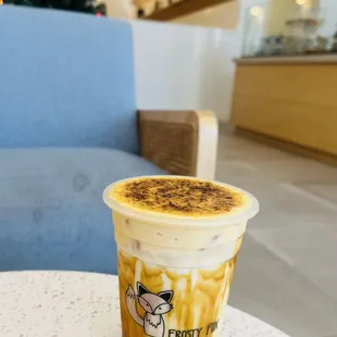 brown sugar latte&amp;crème brûlée