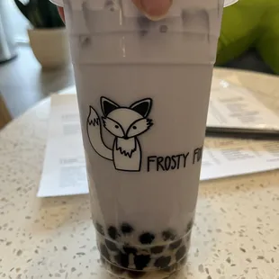 Taro Milk Tea with Chewy Boba