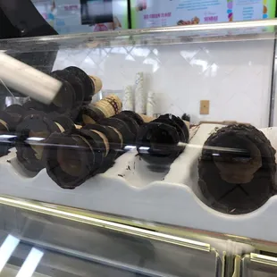 Chocolate dipped cones