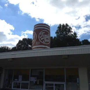 the front of the building