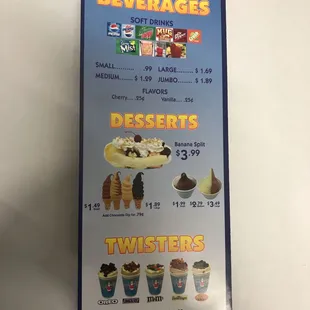 Soft drink and ice cream