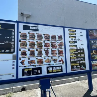 Updated menu board outside. 8/2021