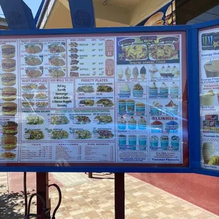 a menu for a restaurant