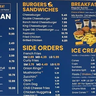Newly designed Menu
