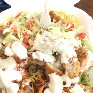 Chicken strip salad