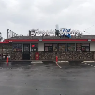 the front of the restaurant