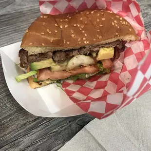 Avocado burger yummy