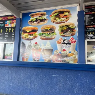 the menu of a fast food restaurant