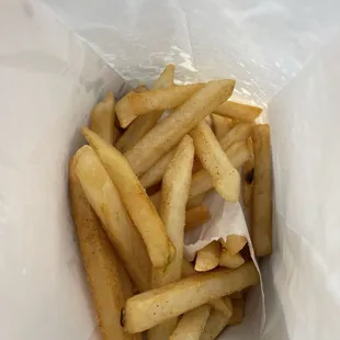 Healthy amount of seasoned fries