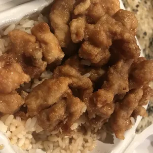 Orange chicken bowl