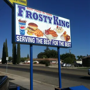 a sign for a fast food restaurant