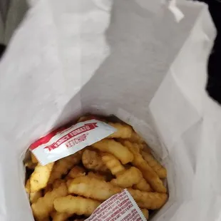 a good amount of fries