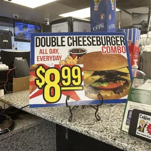 Cheeseburger meal is a great deal.