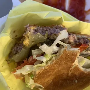 a sandwich and french fries