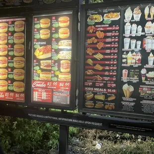 Drive thru menu 8/12/23. Haven't been to a Frosty Queen in a minute, looks like the basket deals might be gone