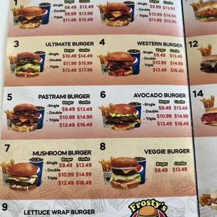 ramen and noodles, menu