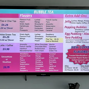 Menu updated