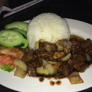 Shaken beef (D1 on the menu)