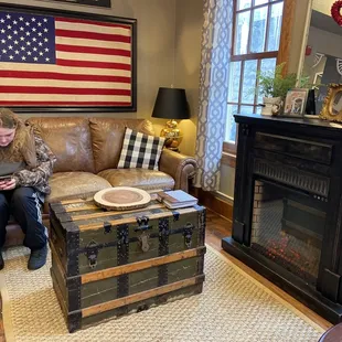 Area next to the pickup window.