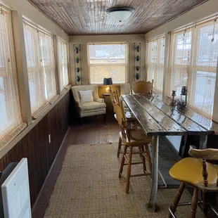 A sitting area upstairs