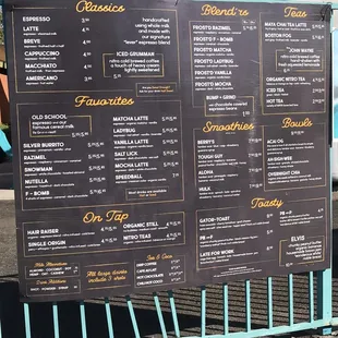 Menu through drive thru!