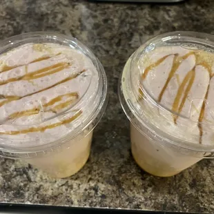 Crème brûlée breve with cold foam.