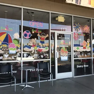 a storefront with a large window display