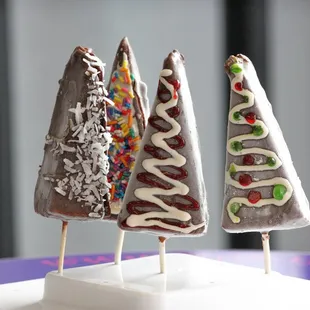Try a slice of our chocolate dipped cheesecake slices !!  Only $2.99