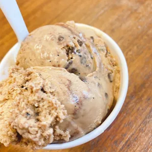 two scoops of ice cream