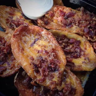 Loaded potato skins are not too shabby.