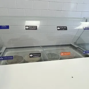 a display of frozen flakes