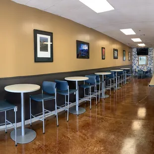 the inside of a restaurant