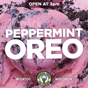 Peppermint Oreo ice cream