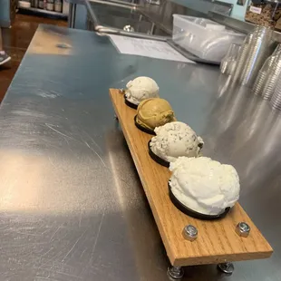 three scoops of ice cream
