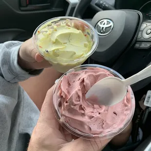 Black raspberry and cake batter