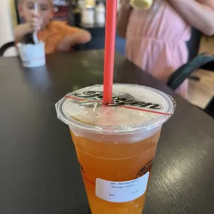 Iced tea with boba