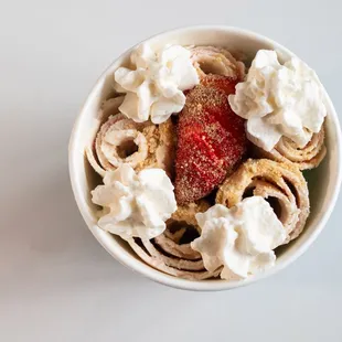 strawberries and whipped cream