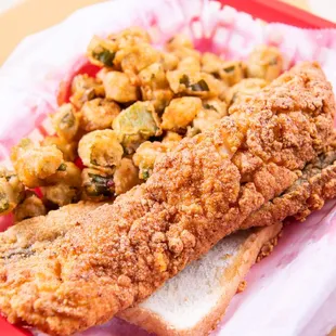 a basket of fried food