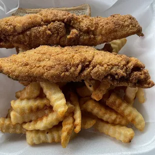 Fried whiting