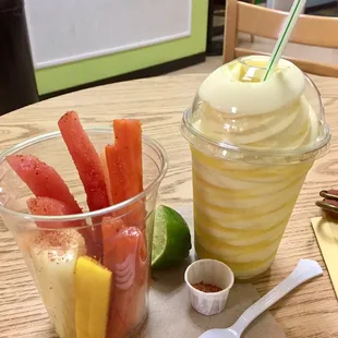 Seriously can't get enough of the dole whip and chili powdered tropical fruit.