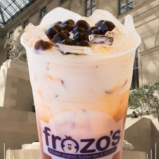 a cup of frozen yogurt