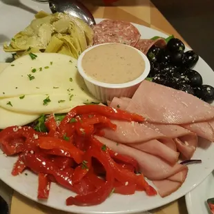 Antipasto platter was as beautiful as it was tasty.