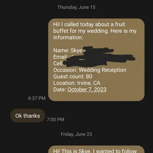 Here are the messages.