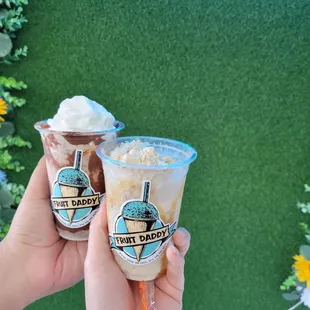 Ferrero Rocher and Mazapan raspados.