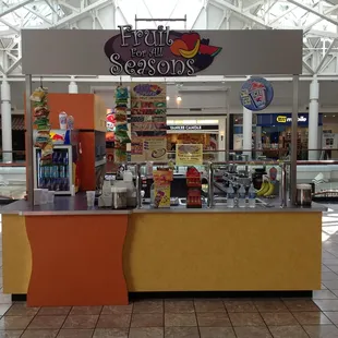 the inside of a mall